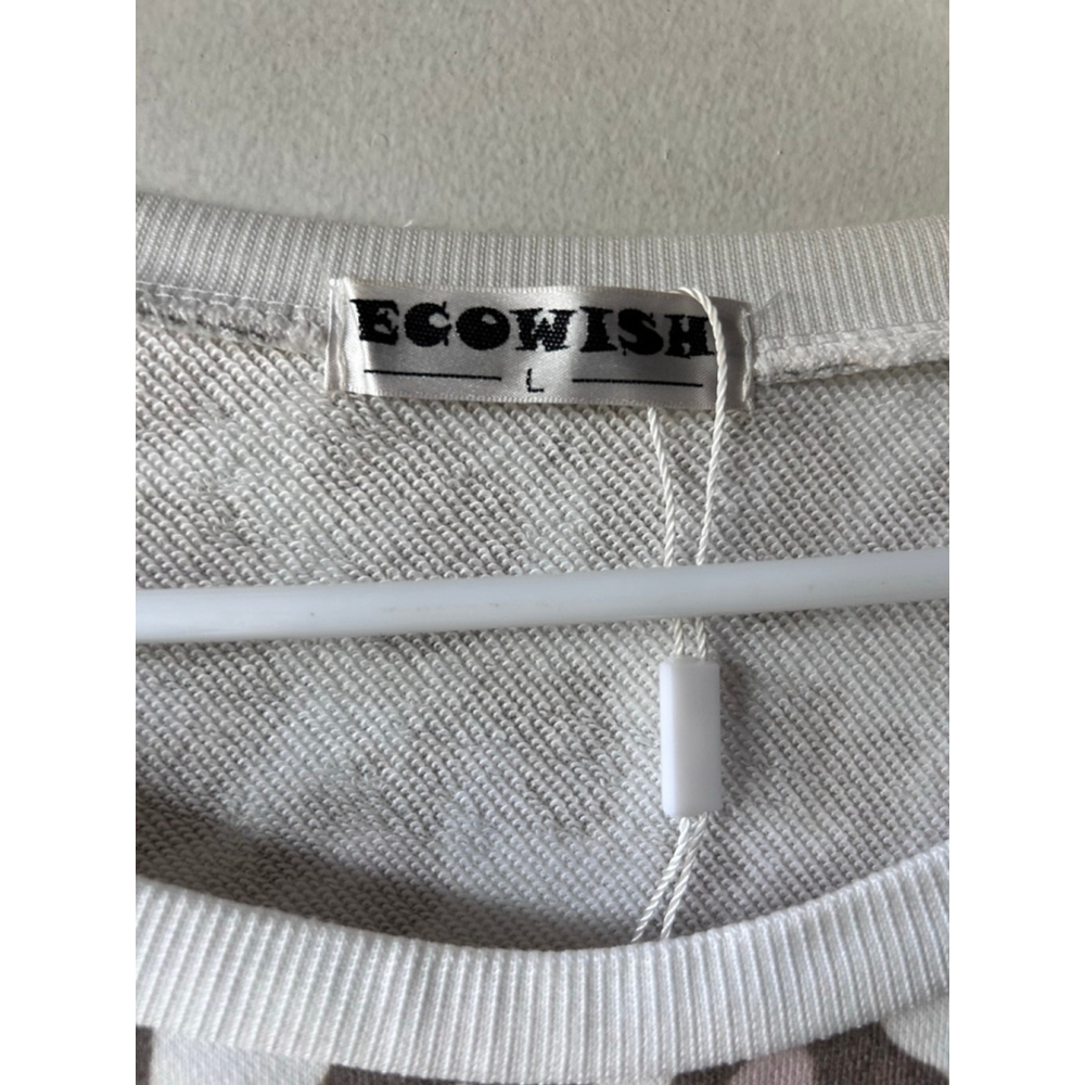 Women's ECOWISH Leopard Print Sweatshirt Size L - Picture 3 of 5